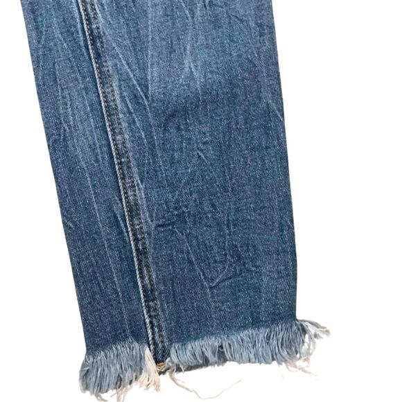 I&M Jeans Ripped High Rise Erin Relaxed Fit Size 0 Comfy Distressed Denim - Picture 2 of 9